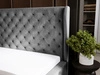 Polsterbett mit Bettkasten und Lattenrost 180x200 Kingston Grau