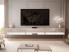 Hänge TV-Schrank 270 cm für Wohnzimmer mit LED-Beleuchtung Aurelie Kaschmir Hochglanz