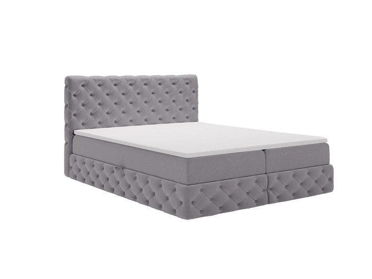 Boxspringbett mit Bettkasten 120x200 Canolo Grau