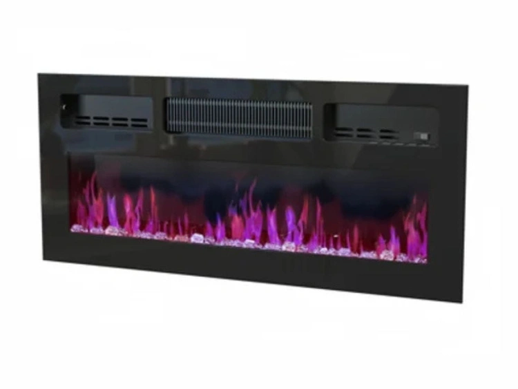 Kommode mit Türen, Schublade und Kamin Messina Schwarz