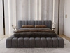 Polsterbett mit Bettkasten und Lattenrost 120x200 Italia Dunkelgrau
