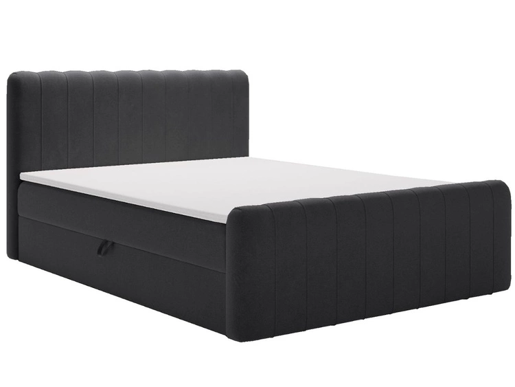 Boxspringbett mit Bettkasten 140x200 Osteno Schwarz