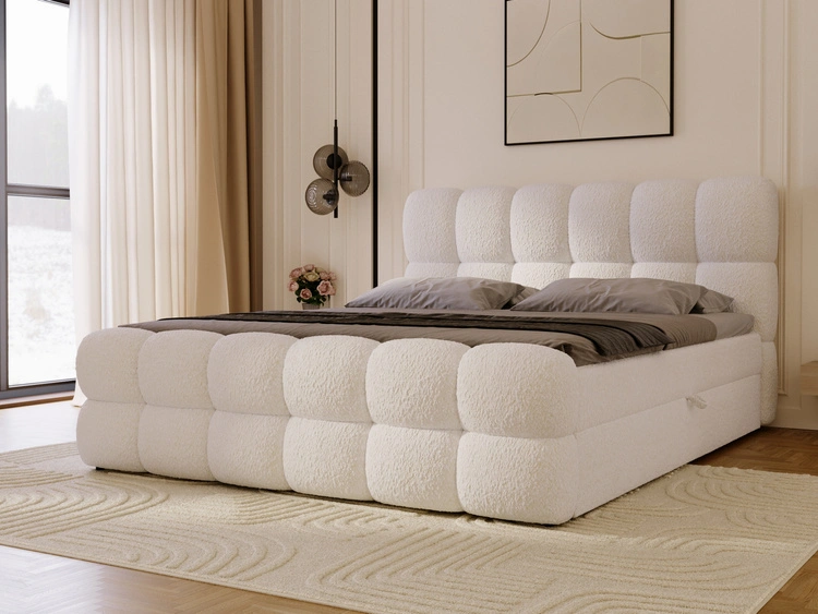 Boxspringbett mit Bettkasten 180x200 Modo Beige