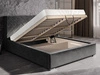 Polsterbett mit Bettkasten und Lattenrost 140x200 Tonale Dunkelblau