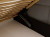 Gepolstertes Jugend-Einzelbett mit Bettkasten und Holzrost 90x200 Modo One Rechts Grau