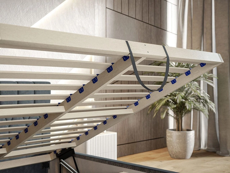 Polsterbett mit Bettkasten und Lattenrost 160x200 Gaja Dunkelblau