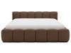 Polsterbett ohne Bettkasten mit Lattenrost 160x200 Cloud Low aus Samtstoff Braun