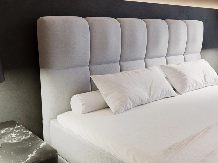 Boxspringbett mit Bettkasten 200x200 Alicante Grau