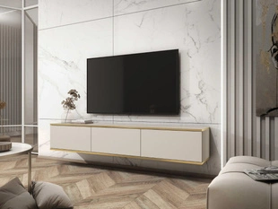  TV-Lowboard Hänge mit Türen 175 cm Diolo Beige mit glatter Front