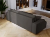 Ecksofa L-Form Rechts mit Schlaffunktion und Bettkasten California Dunkelgrau