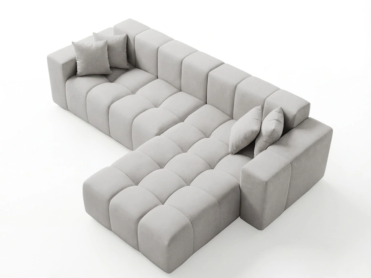 Ecksofa L-Form Rechts Moderne Ecksofa Loopo Grau