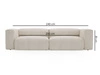 Sofa Moderne Cord Sofa für Wohnzimmer Landi Grau