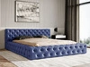 Polsterbett mit Bettkasten und Lattenrost 120x200 Palini Dunkelblau