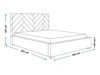 Polsterbett mit Bettkasten und Lattenrost 140x200 Toreto Dunkelblau