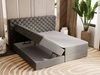 Boxspringbett mit Bettkasten 160x200 Bergamo Dunkelgrau
