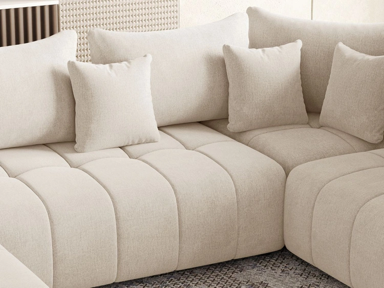 Wohnlandschaft mit Schlaffunktion und Bettkasten Ardi Bis Beige