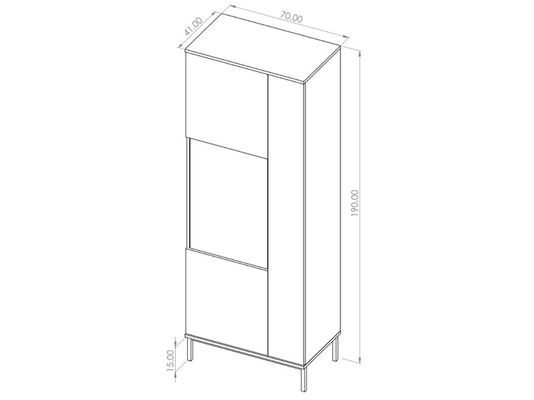 Vitrinenschrank Soroko Hickory