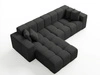 Ecksofa L-Form Links Moderne Ecksofa Loopo Schwarz