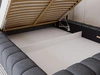 Polsterbett mit Bettkasten und Lattenrost 140x200 Italia Dunkelgrau
