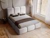 Polsterbett mit Bettkasten und Lattenrost 160x200 Bubble Hellgrau