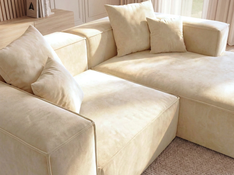 Ecksofa L Rechts Vellaro Creme