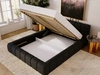 Polsterbett mit Bettkasten und Lattenrost 160x200 Alicante Boucle Schwarz
