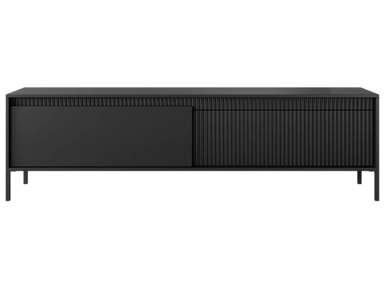 TV-Lowboard mit Türen 187 cm Sorano Schwarz