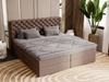 Boxspringbett mit Bettkasten 140x200 Bergamo Braun