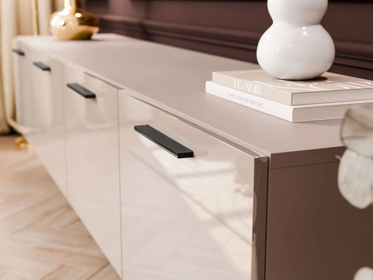 Hängeschrank mit Türen und LED-Beleuchtung 200 cm Noaé Kaschmir