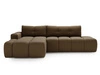 Ecksofa L-Form Links mit Schlaffunktion und Bettkasten Montero Braun