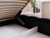 Polsterbett mit Bettkasten und Lattenrost 120x200 Cloud Low Schwarz