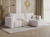 Ecksofa L-Form mit Schlaffunktion und Bettkasten Neva Grau