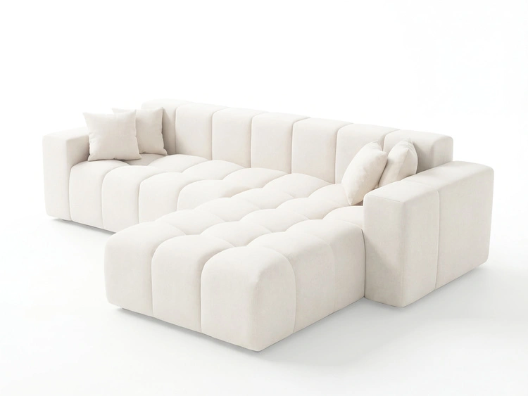 Ecksofa L-Form Rechts Moderne Ecksofa Loopo Creme