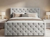 Boxspringbett mit Bettkasten 140x200 Montego Hellgrau