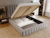 Polsterbett mit Bettkasten und Lattenrost 160x200 Rotto Hellgrau