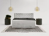 Boxspringbett mit Bettkasten 160x200 Lion Hellgrau