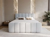 Boxspringbett mit Bettkasten 140x200 Cloud Grau