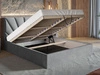 Polsterbett mit Bettkasten und Lattenrost 140x200 Orlo Hellgrau