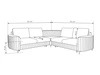 Ecksofa L-Form Links mit Schlaffunktion und Bettkasten Limon Grau