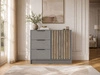 Kommode mit Türe und Schubladen 105 cm Macron Grau Artisan Eiche