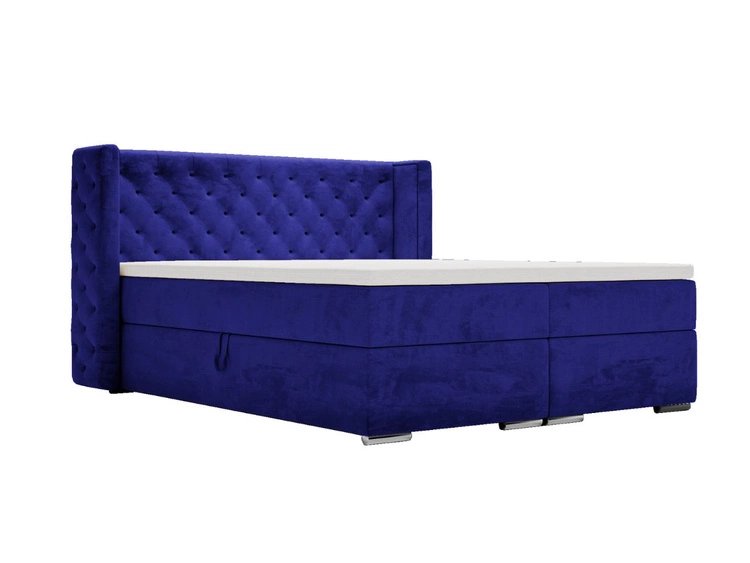 Boxspringbett mit Bettkasten 160x200 Lion Dunkelblau
