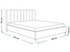 Polsterbett mit Lattenrost 140x200 Snazi Grau