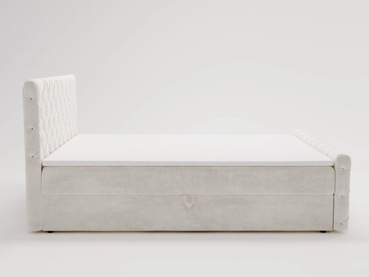 Boxspringbett mit Bettkasten 140x200 Lunaris Creme