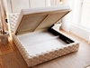 Polsterbett mit Bettkasten und Lattenrost 140x200 Astra Beige
