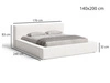 Polsterbett mit Bettkasten und Lattenrost 140x200 Mali Creme