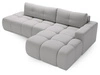 Ecksofa L-Form Rechts mit Schlaffunktion und Bettkasten Montero Grau