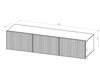 TV-Lowboard mit Türen 150 cm Kioto Cashmere