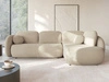 Ecksofa mit Schlaffunktion und Bettkasten Rechts Carino Beige