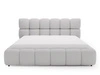 Polsterbett mit Bettkasten und Lattenrost 140x200 Modo aus Bouclé-Stoff Grau