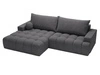 Ecksofa L-Form mit Schlaffunktion und Bettkasten Havi Links Graphit
